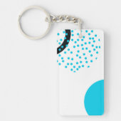 モダン,シンプルトレンディー，都市円グラフィック キーホルダー (正面)