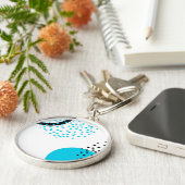 モダン,シンプルトレンディー,都市円グラフィック キーホルダー (側面)