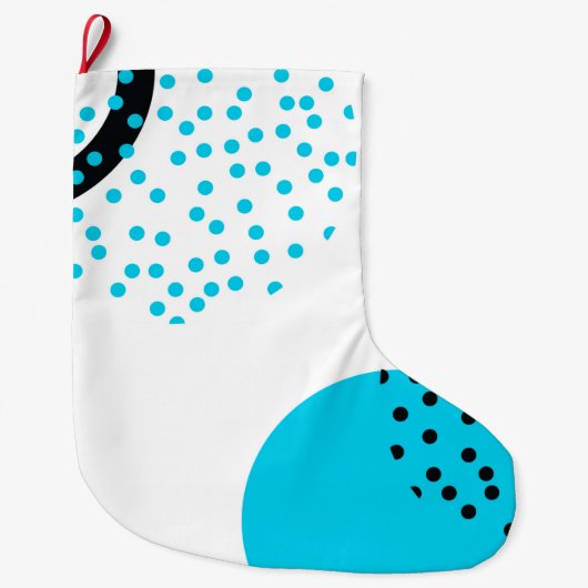 モダン,シンプルトレンディー，都市円グラフィック ラージクリスマスストッキング (正面)