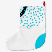 モダン,シンプルトレンディー，都市円グラフィック ラージクリスマスストッキング (裏面)