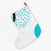 モダン,シンプルトレンディー，都市円グラフィック ラージクリスマスストッキング (裏面 (吊り時))