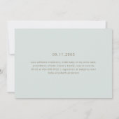 モダン&シンプルニュートラル赤ちゃんシャワー 招待状 (裏面)