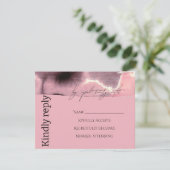 モダン、シンプルバラほこりっぽい 出欠カード (スタンド正面)