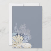 モダン、シンプルビーチ結婚式日付の保存 招待状 (裏面)