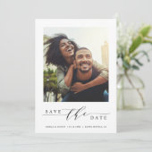 モダン&シンプルフォトフラットカードの日付を保存 セーブザデート (スタンド正面)