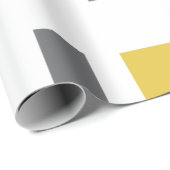 モダン、シンプル幾何カッコいい黄色の灰色のパターン ラッピングペーパー (ロールコーナー)