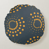 モダン、シンプル抽象芸術幾何学模様 ラウンドクッション (正面)