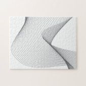 モダン,シンプル未来的な都市波イラストレーション ジグソーパズル (横)