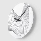 モダン,シンプル未来的な都市波イラストレーション ラージ壁時計 (傾斜)