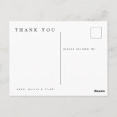 モダン+シンプル結婚サンキューカード ポストカード (裏面)