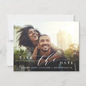 モダン&シンプル結婚Photo Save the Date マグネット招待状 (正面)