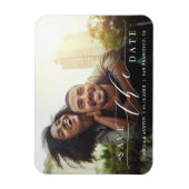 モダン&シンプル結婚Photo Save the Date マグネット (縦)