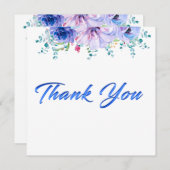 モダン、シンプル美しいサンキューカード (正面/裏面)