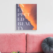 モダン,シンプル美しい，予期せぬ都市デザイン キャンバスプリント (インサイチュ (リビング))