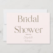 モダン&シンプル赤面と金ゴールドブライダルシャワー 招待状 (正面)