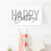 モダン,シンプル都市，カッコいいハッピーバースデー 横断幕 (インサイチュ)