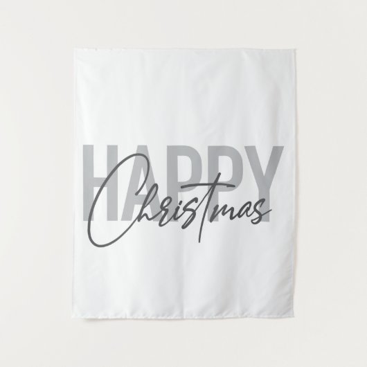 モダン,シンプル都市，デザインハッピークリスマス タペストリー (正面)