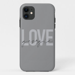 モダン,シンプル都市，デザインラヴカッコいいグルジア iPhone 11 ケース