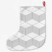 モダン,シンプル都市，トレンディーグラフィックデザイン ラージクリスマスストッキング (裏面)