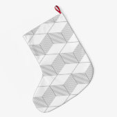 モダン,シンプル都市，トレンディーグラフィックデザイン ラージクリスマスストッキング (裏面 (吊り時))