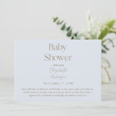 モダン&シンプル金ゴールドダスティブルー&ダスティーブルー 招待状 (スタンド正面)