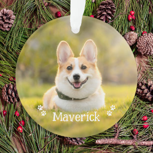 モダン シンプル おしゃれ オーダーメイド ペット 犬 写真 オーナメント