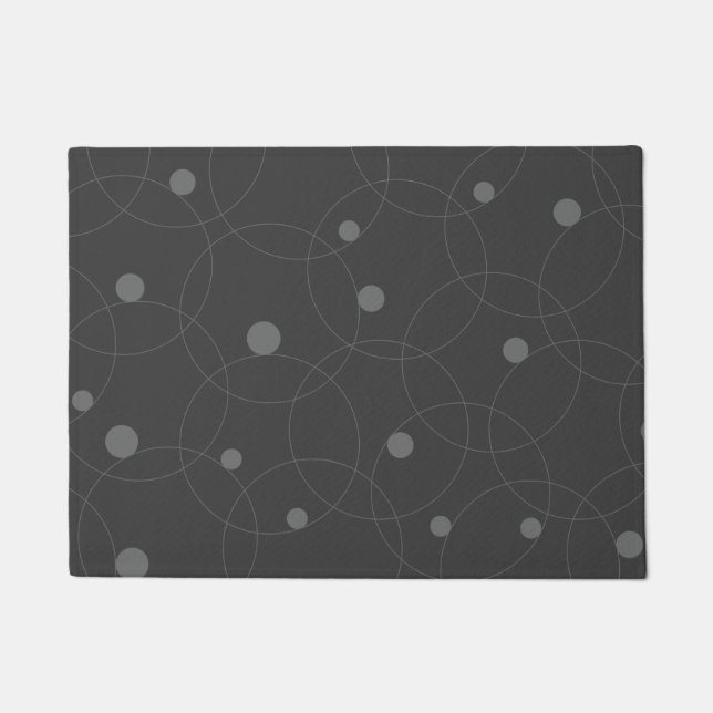 モダン,シンプル, よくはしゃぐ，円のおもしろいパターン ドアマット (正面)