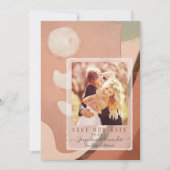 モダン シンプル アブストラクト ニュートラル アースカラー ミュート 招待状 (正面)