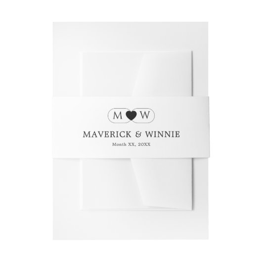 モダン・シンプル・ウェディング 招待状ベリーバンド (正面例)