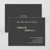 モダン シンプル エレガント ゲイ 招待状 (正面/裏面)