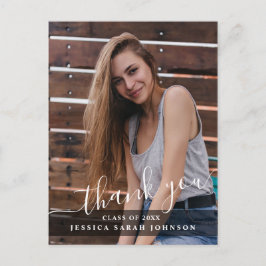 モダン シンプル エレガント 卒業 ありがとう ポストカード