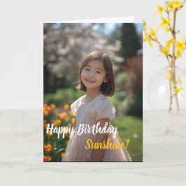 モダン シンプル オーダーメイド フォト 誕生日 グリーティング カード