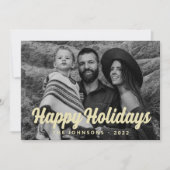 モダン シンプル カジュアル スクリプト 挨拶 家族 写真 シーズンカード (正面)