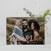 モダン シンプル カジュアル スクリプト 挨拶 家族 写真 箔シーズンカード (立ち正面)