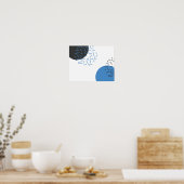 モダン,シンプル,カッコいい抽象芸術,図形のパターン ポスター (キッチン)