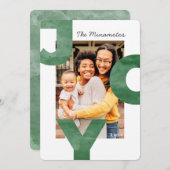 モダン シンプル クール タイポグラフィー ファミリー フォト シーズンカード (正面/裏面)