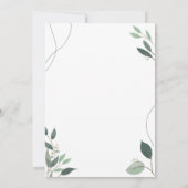 モダン シンプル グリー ネオリーブ 結婚式 招待状 (裏面)