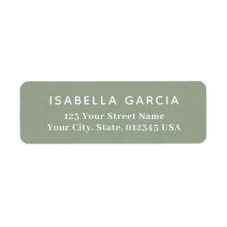 モダン シンプル サージュグリーン 返信住所ラベル ラベル