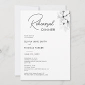 モダン シンプル スプリング マグノリア リハーサル ディナー 招待状 (正面)