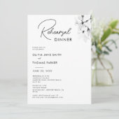 モダン シンプル スプリング マグノリア リハーサル ディナー 招待状 (スタンド正面)