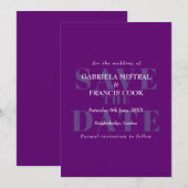 モダン シンプル セーブ・ザ・デート ご案内 招待状 (正面/裏面)