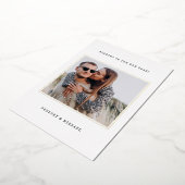 モダン シンプル タイプライター 新年エンゲージメント 箔シーズンカード (回転した状態)