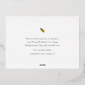 モダン シンプル タイポグラフィーのクリスマスカード 箔シーズンカード (裏面)