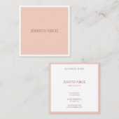 モダン シンプル テンプレート エレガント ミニマル トレンディ スクエア名刺 (正面/裏面)