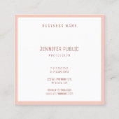 モダン シンプル テンプレート エレガント ミニマル トレンディ スクエア名刺 (裏面)