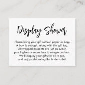 モダン シンプル ディスプレイ シャワー ブライダル ギフト カード (正面)