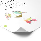 モダン シンプル パーティー アニマル 1歳 誕生日 マイルストーン ポスター (角)