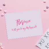 モダン シンプル パープル ブライズメイド 提案カード 招待状