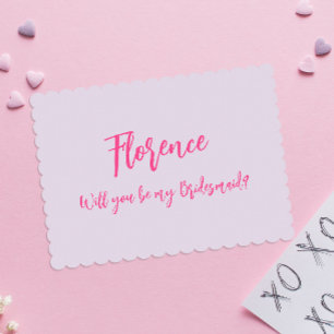 モダン シンプル パープル ブライズメイド 提案カード 招待状