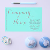 モダン シンプル ビューティーサロン アクアブルー ターコイズ チラシ (シングル)